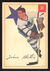 1954-55 Parkhurst Tim Horton #31 - Toronto Maple Leafs - Vintage HOF VG+