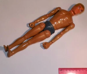 Vintage Action Man 40th figure doll Flocked Blonde Hair Eagle Eye Gripping Hands - Picture 1 of 2