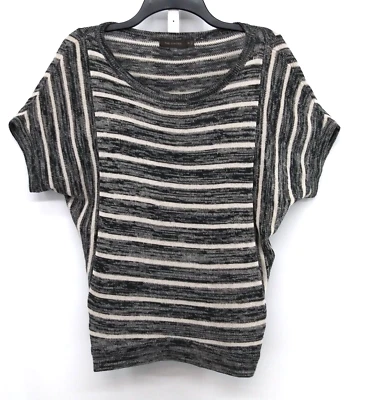 Blusa de malha The Limited Shirt feminina XS listrada preta manga curta - Imagem 1 de 4