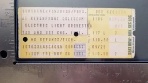 E.L.O. ELO / HALL & OATES - NOVEMBER 6, 1981 CINCINNATI, OH CONCERT TICKET STUB - Picture 1 of 1
