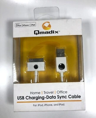 Qmadix Ricarica USB Cavo per Sincronizzazione Dati Apple Ipod, IPAD E IPHONE 4/ - Immagine 1 di 3