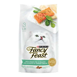 Purina Fancy Feast Dry Cat Food With Ocean Fish and Salmon, 3 lb Bag - Picture 1 of 15
