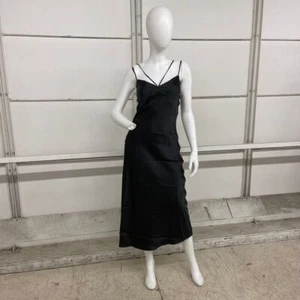 ALLSAINTS Sassi 2-In-1 Midi Dress Women's Size S Black WD013Y - Picture 1 of 9
