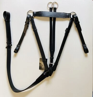 SHELDON 3 PUNKT JAGD LEDER BRUSTSCHILD, PONY, COB & VOLL BRAUN SCHWARZ *VERSANDKOSTENFREI*