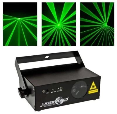 Laserworld EL-60G 60mW GREEN Laser Stage Disco Club Lighting 50 Patterns - Image 1 of 4