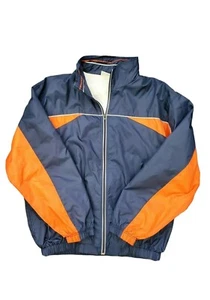 Saddlebred Sport Windbreaker Jacket Men's XL Side Pockets Navy Orange Full Zip  - Bild 1 von 9