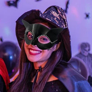 Women Black Cat Mask Elegant for Costume Props Stage - Picture 1 of 7