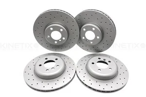 FOR BMW 640i 640d F06 F12 F13 M SPORT DRILLED FRONT REAR BRAKE DISCS 348mm 345mm - Picture 1 of 17