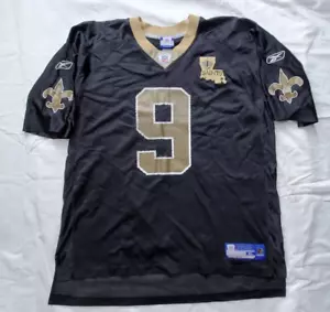 Maglia Reebok On Field NFL New Orleans Saints Drew Brees #9 Uomo Taglia XL - Foto 1 di 5
