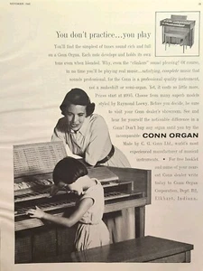 Conn Organ Elkhart IN Raymond Loewy Design Mother Daughter Vintage Print Ad 1960 - Picture 1 of 4