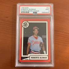 1989 BYN Puerto Rico Winter League Roberto Alomar #C2 HOF EXTREMELY RARE PSA 9