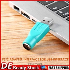 2 Pièces PS/2 Femelle vers USB Mâle Adaptateur Convertisseur Connecteur pour Clavier Mau - Photo 1/3
