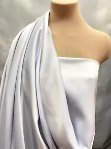 HEAVY MATTE SATIN SILVER/ICE BLUE POLY FABRIC ,BRIDAL, FORMAL COSTUME, PAGEANT - Picture 1 of 44