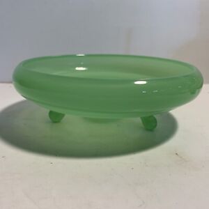Vintage Jadeite Footed Compote Candy Dish/Planter Green Glass 2" Tall x 6 1/8”