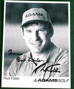 NICK FALDO PGA LEGEND HANDSIGNIERTES PERSONALISIERTES GOLFFOTO VON DER PGA SHOW!!!  - Bild 1 von 2