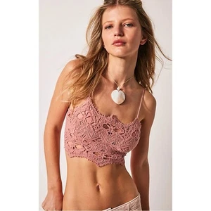 Free People FP One - Athena Bralette Dusty Pink Size Medium - Picture 1 of 5