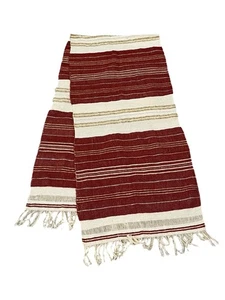 Hand Loomed Table Runner with Gold Metallic Thread  86"L x 19"W  Believe Turkish - Picture 1 of 5