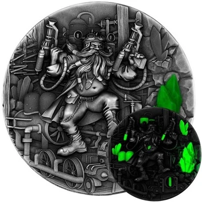 Dwarf 2 oz Antique finish Silver Coin Niue 2023 - Image 1 of 4