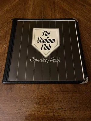 RARE Vintage Chicago White Sox “The Stadium Club” menu Comiskey Park - Image 1 of 4
