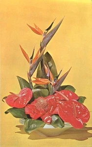 Arreglo Fower surtido hawiiano cortesía de Orchids of Hawaii postal - Imagen 1 de 2