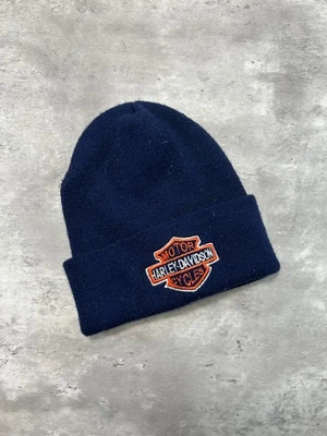 Vintage Harley Davidson Motorcycles Embroidered Crest Beanie Hat OSFA - Image 1 of 3