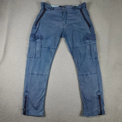Pantalones cargo Guess para hombre talla 38x32 azules ajustados cónicos Foto 1 de 4