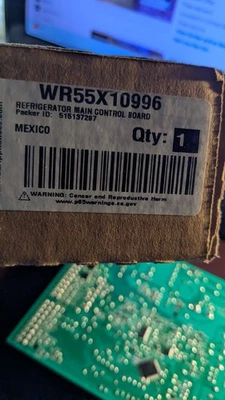 OEM WR55X10996 brand new Main Control Board Assembly for GE Refrigerators - Image 1 of 3