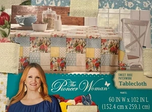 The Pioneer Woman Sweet Rose Patchwork Print Tablecloth 60”x84” Cotton Blend - Picture 1 of 4