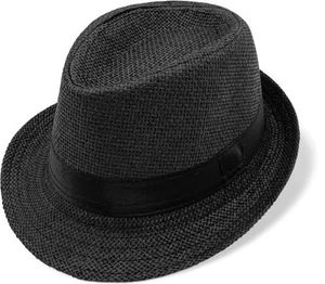 CD Fedora Hats for Kids, Youth Vintage Banded Style Trilby Gangster Hat, Stra... - Picture 1 of 7