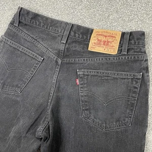 Jeans Vintage Levis Uomo 34x36 (Fit 33x35) Nero Denim 550 Y2K Vintage 2002 Fade - Foto 1 di 12