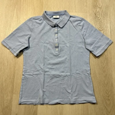 Blusa polo feminina Bogner pequena golfe azul bebê manga curta gola pulôver - Imagem 1 de 4