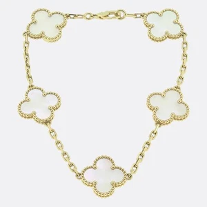 Van Cleef & Arpels Vintage Alhambra Five Motif Mother of Pearl Bracelet - Picture 1 of 5