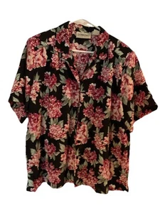 DONNKENNY Classics Women's Blouse XL Floral Multicolor Lightweight EUC - Picture 1 of 9