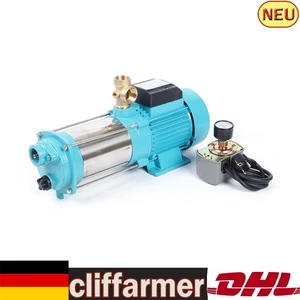 1300W Profi Kreiselpumpe 9,8bar 4000L/h Gartenpumpe Hauswasserwerk Druckschalter - Bild 1 von 14