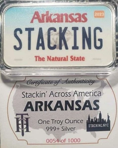 Arkansas 1z Silberbarren - Bild 1 von 2