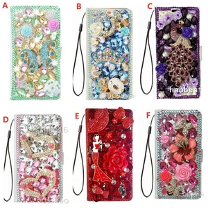 for iPhone SE 12 13 14 15 16 Pro Max Case Bling Wallet Leather Magnetic Cover - Picture 1 of 21