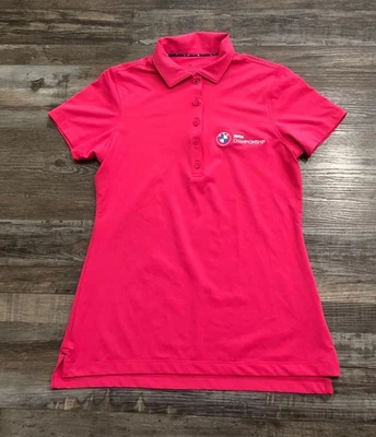 Polo de golf Peter Millar XS rosa para mujer logotipo de campeonato BMW Foto 1 de 4