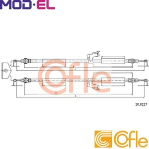 CABLE PARKING BRAKE 10.8227 FOR VOLVO S40/II V50 C30 C70/Convertible 2.0L 5cyl - Picture 1 of 7