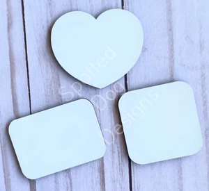 50 Square Glossy MDF Magnet Sublimation Blanks #X1015 - Picture 1 of 1