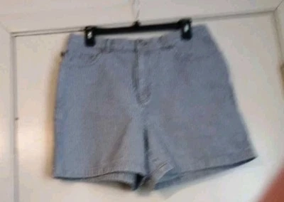 Ralph Lauren Wmns SZ 14 Blue&White Stripped Denim  Shorts Nautical    - Image 1 of 2