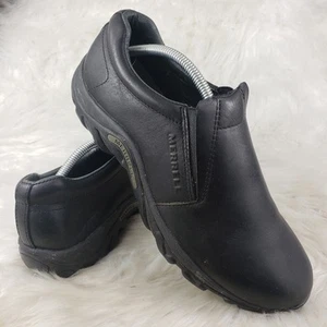 Merrell Midnight Schwarz Leder Slipper Freizeitschuhe Herren Größe US 11 EUR 45 - Bild 1 von 7