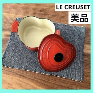 Le Creuset Heart-Shaped Pot Red Enamel Pot Red Cookware - Picture 1 of 5