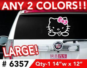 HELLO KITTY REBEL TONGUE LARGE DECAL STICKER 14"w x12" - Bild 1 von 2