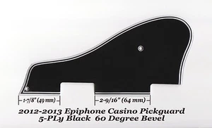 CASINO 2012-2019 5 capas golpeador negro y soporte hecho para Epiphone Project NUEVO - Imagen 1 de 4