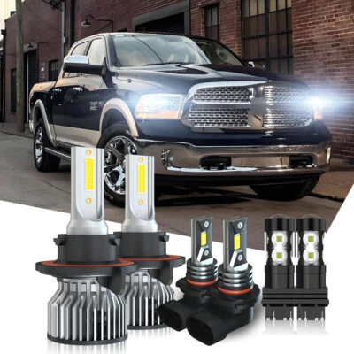 For 2006 2007 08 Dodge Ram 1500 2500 3500 6X 6000K LED Headlight Fog Light Bulbs - Image 1 of 4