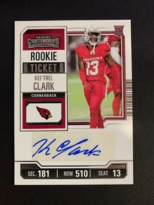 2023 Panini Contenders - Rookie Ticket #303 Kei'Trel Clark Auto RC -Cardinals - Picture 1 of 2