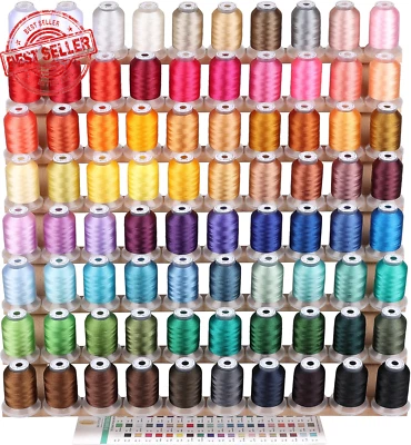 80-Spool Janome Polyester Embroidery Thread Kit, 500M Each, New Colors - image 1 of 4
