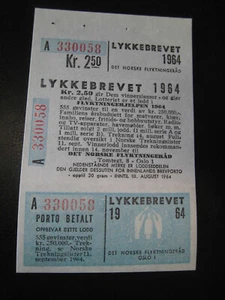 Noruega 1964 sello de lotería 518 completo 3 piezas limpio nuevo MNH - Imagen 1 de 1