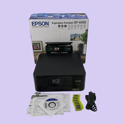 Epson Expression Premium XP-6100 Color Photo Printer Scanner Copier #MC4169 (TC) - Image 1 of 4