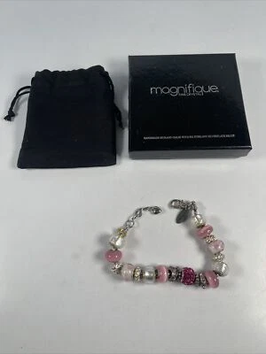 Pulsera Magnifique Artform Encantadora Cristal Fino Cristal de Murano .925 Plateado Foto 1 de 4